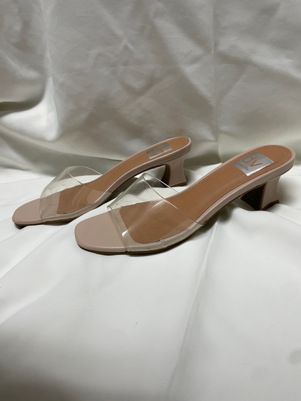 DV by Dolce Vita Nude Clear-Band Slide Mules